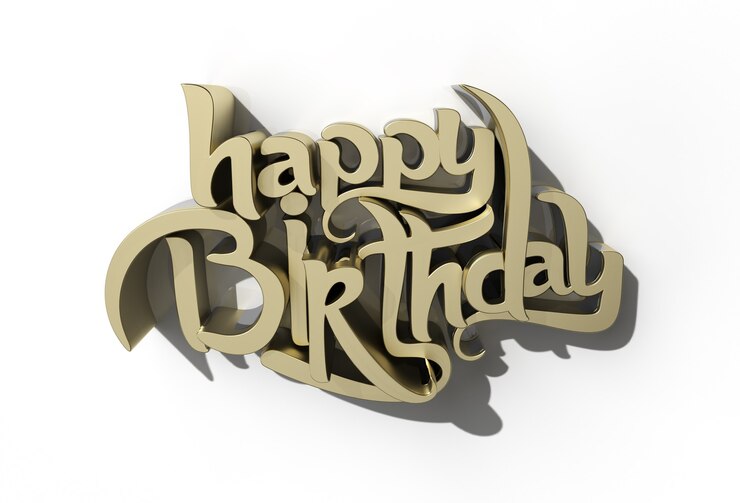 Foto texto 3d feliz cumpleaños - trazado de recorte creado con la herramienta pluma incluido en jpeg fácil de componer.