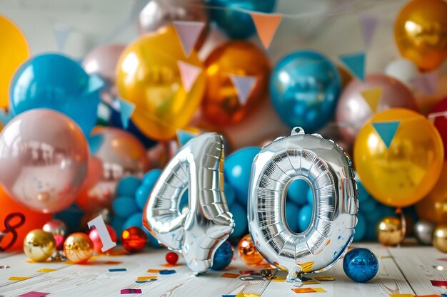 Foto texto 48 com radiância de rubí e balão de hélio voador