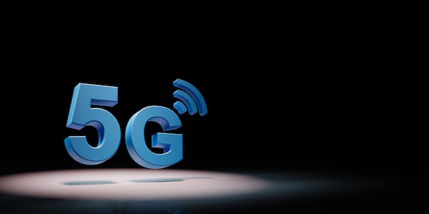 Texto 5G em destaque isolado