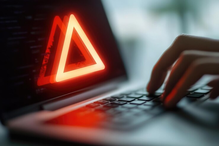 Foto texto de advertencia de seguridad estafa destacando los peligros del fraude en línea engaño phishing amenazas cibernéticas enfatizando la importancia de la protección digital contra los delitos en internet riesgos de tecnología de piratería