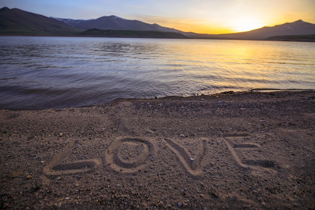 Texto de amor en la playa