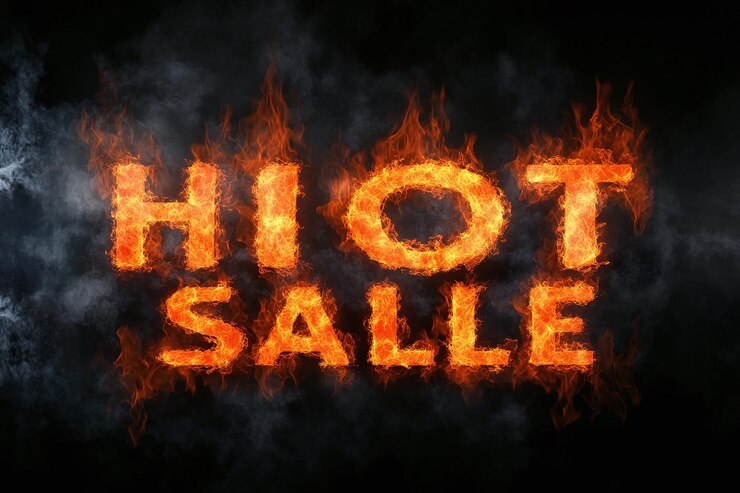 Foto texto ardiente para promociones intensas