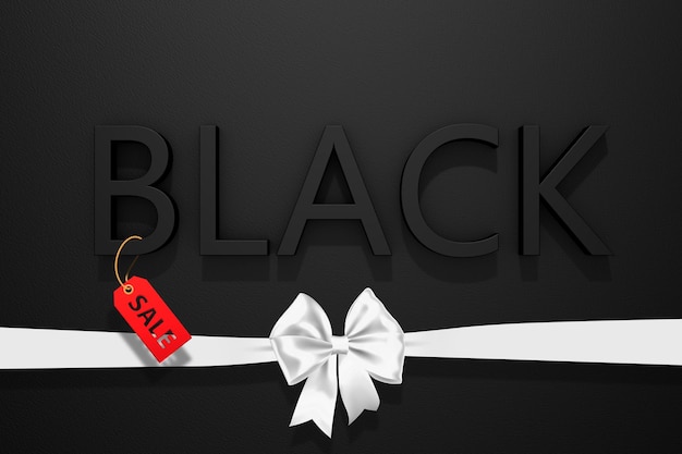 Texto Black Friday 3D em um fundo escuro