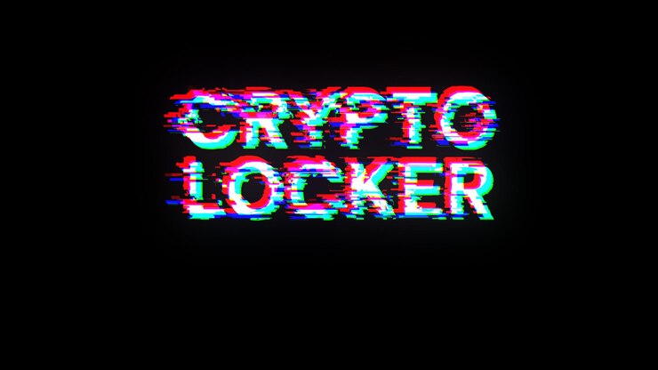 Foto texto de casillero criptográfico con efectos de pantalla de fallas tecnológicas