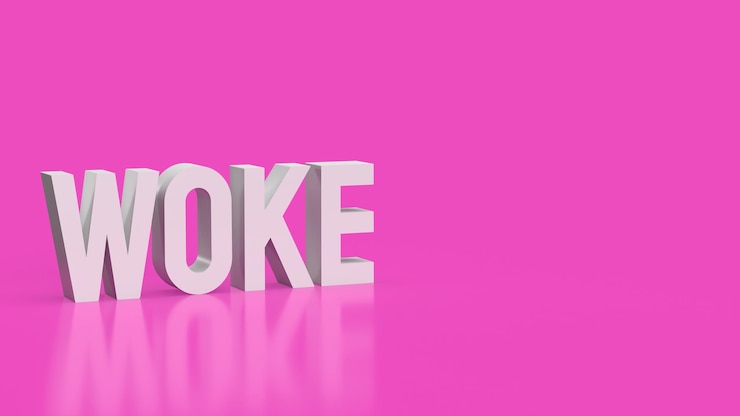 Foto el texto despertado en fondo rosa 3d renderingxa