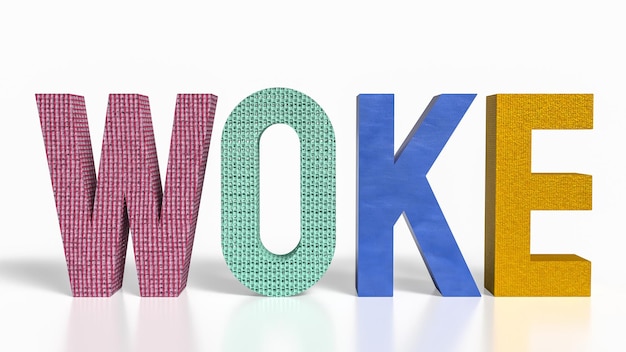 El texto despertado para los movimientos modernos de justicia social renderización en 3D