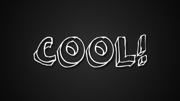Texto divertido Cool con marco como gusanos 3d render fondo generado por computadora