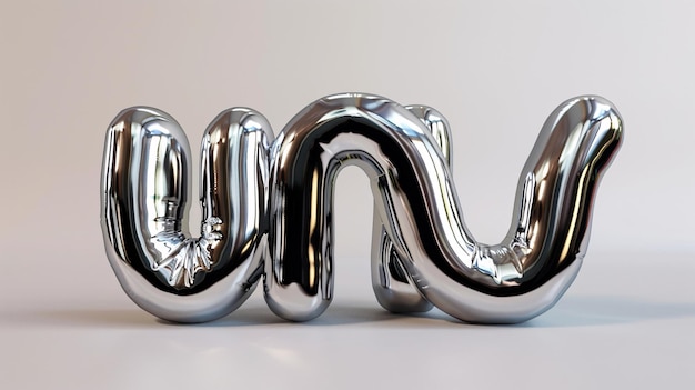 Texto con efecto cromo con acabado elegante