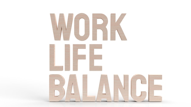 El texto de equilibrio trabajo-vida