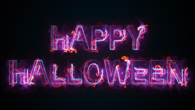 El texto Feliz Halloween