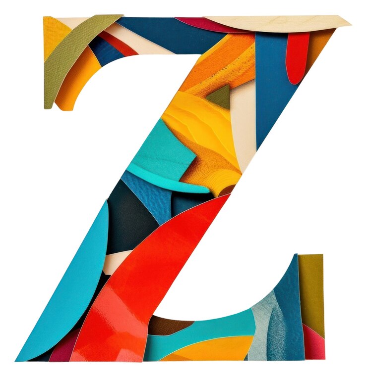 Foto texto en forma de arte del alfabeto z de png