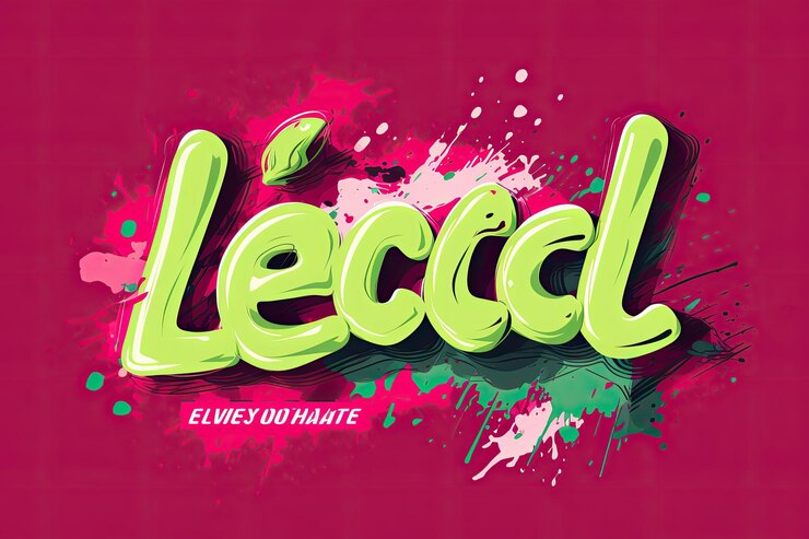 Foto texto graffiti genial con un fondo colorido