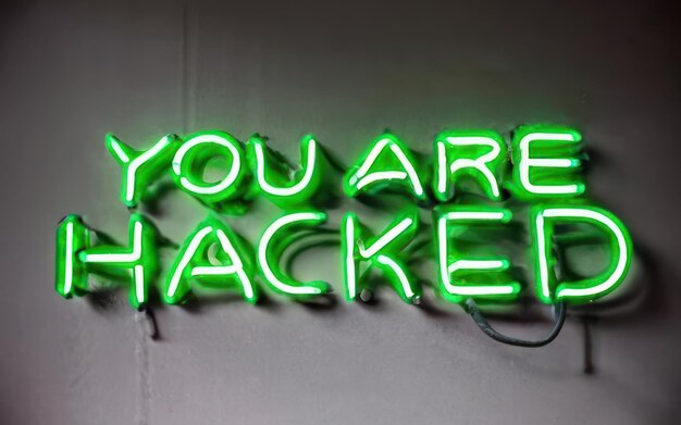 Texto hackeado verde neon