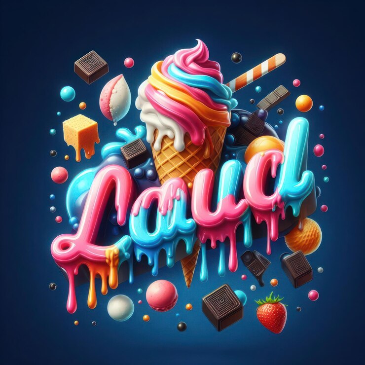 Foto texto de helados líquidos