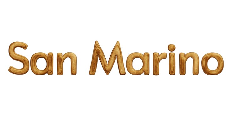 Foto texto de madera de san marino para el concepto de país