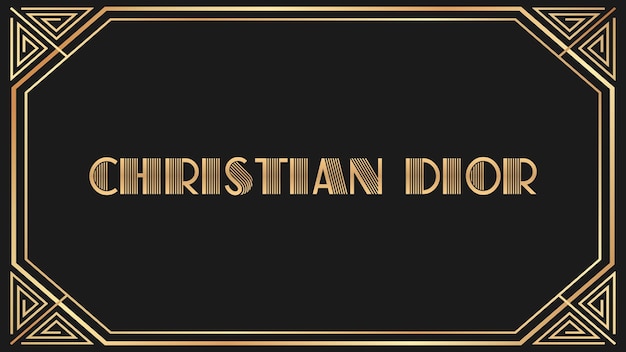 Texto en oro de Christian Dior Jazz