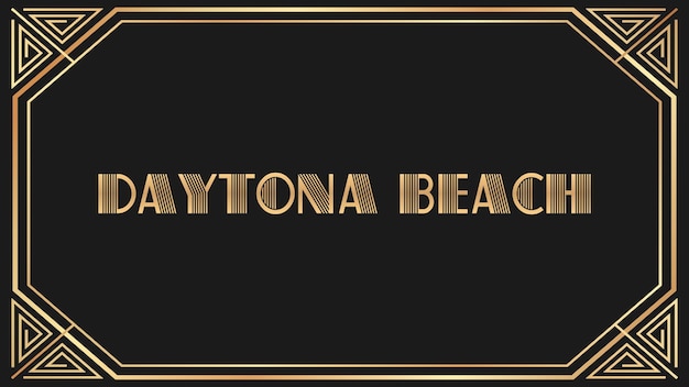 Foto el texto de oro de daytona beach jazz