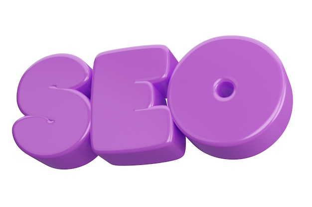 Texto de palabra 3d SEO