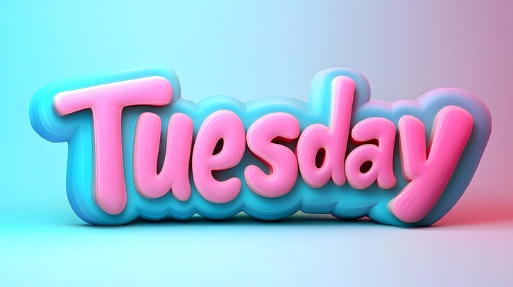 Foto texto renderizado en 3d en rosa y azul