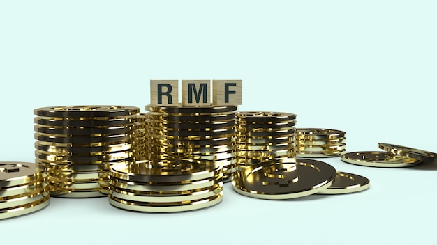 Texto rmf en cubo de madera y coons, render 3d