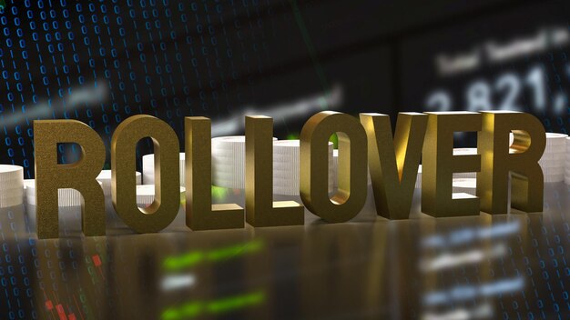 El texto de Rollover en la representación 3D de Business Background