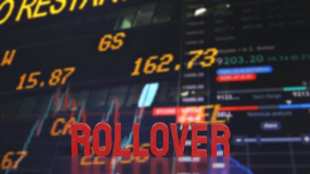 El texto de Rollover en la representación 3D de Business Background