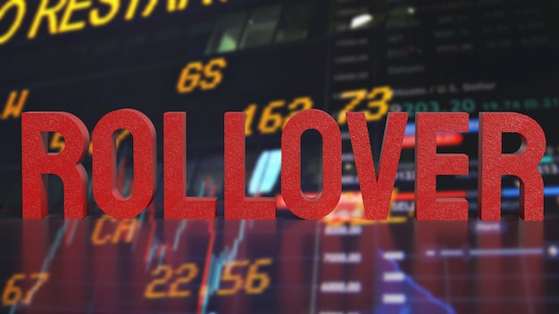 El texto de Rollover en la representación 3D de Business Background