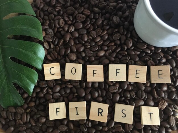 Foto texto sobre los granos de café