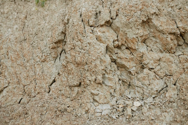 Textur aus weißem, trockenem Ton, Nahaufnahme, weißer, trockener, rissiger Ton, Nahaufnahme, weiße Tonstruktur