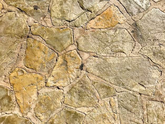 Textur der Steinmauer, Boden.