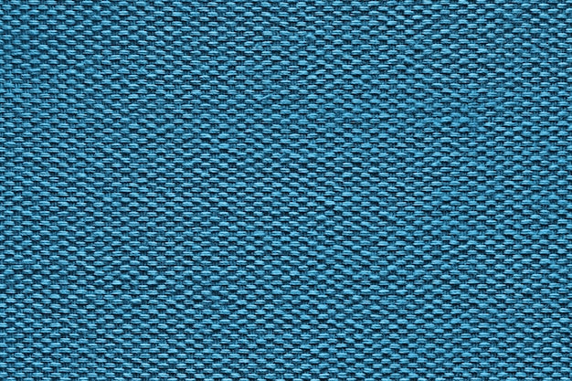 Textur des blauen Baumwollgewebes Nahaufnahme