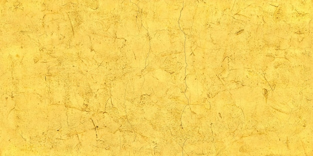 Textur einer alten rissigen Wandoberfläche mit frisch aufgetragener gelber Farbe