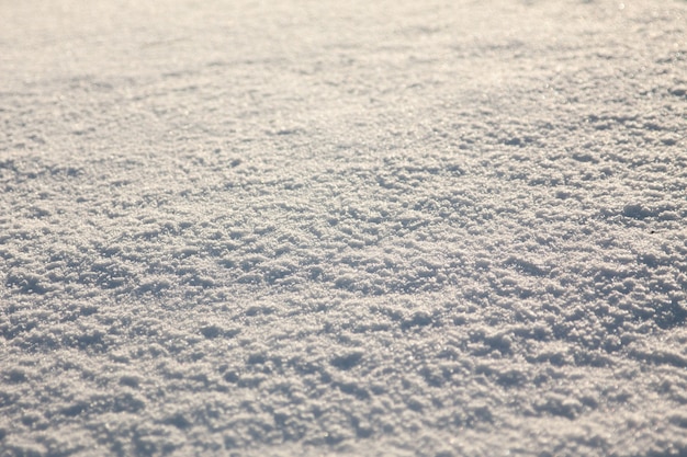 Textur einer schneebedeckten Hintergrundnahaufnahme. Natürlicher Hintergrund.