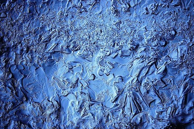 Textur eisblauer Hintergrund / abstrakt unscharfer Hintergrund Wintereis, eisbedecktes Glas