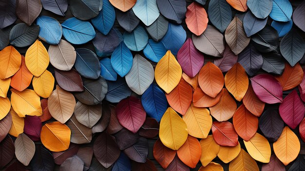 Textur mehrfarbige gefallene Blätter Spektrum Fliesen abstrakt heller Herbst Hintergrund gefallenen Blatt