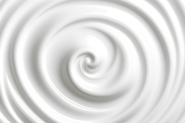 Textur von Milchjoghurt oder Sahne mit Wirbeloberfläche abstrakter Hintergrund Generative KI-Illustration
