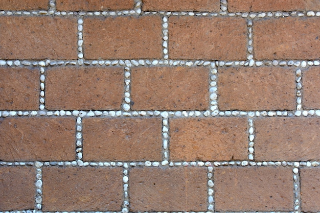 Textur von Ziegeln aus Stein Steinmauer aus der Kolonialzeit