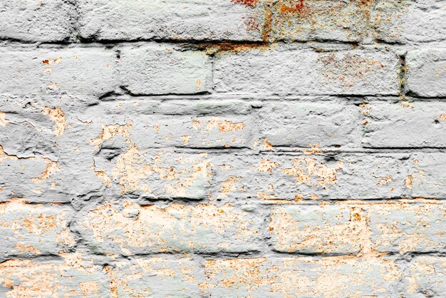 Textur Ziegelmauer Hintergrund. Ziegelstruktur mit Kratzern und Rissen