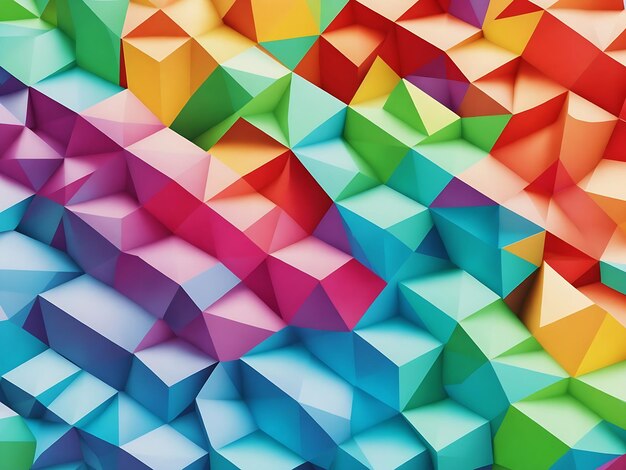 Foto textura 3d abstracta fondo geométrico de colores del arco iris