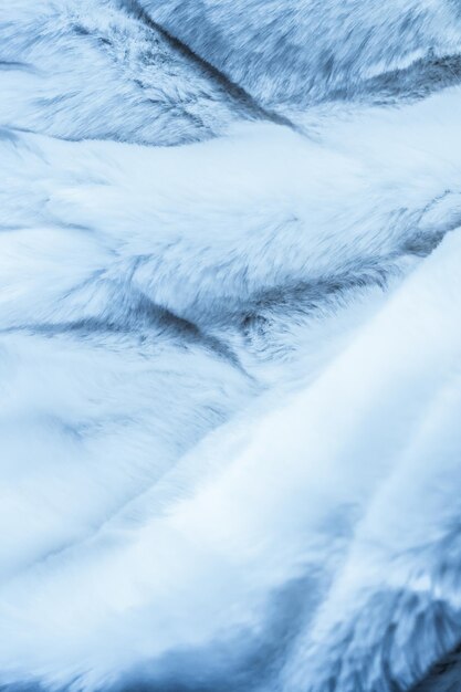 Textura de abrigo de piel azul de lujo Detalle de tela artificial de fondo