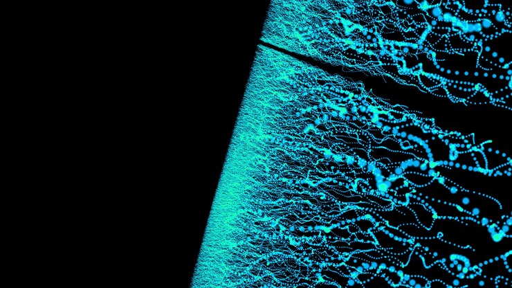Foto textura abstracta azul sobre un fondo negro