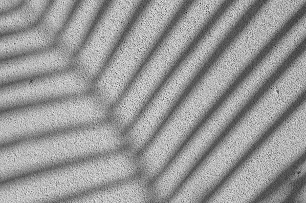 La textura abstracta blanco y negro del fondo de las sombras hojea en un muro de cemento