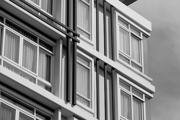 Textura abstracta del fondo de la arquitectura del edificio de la ventana