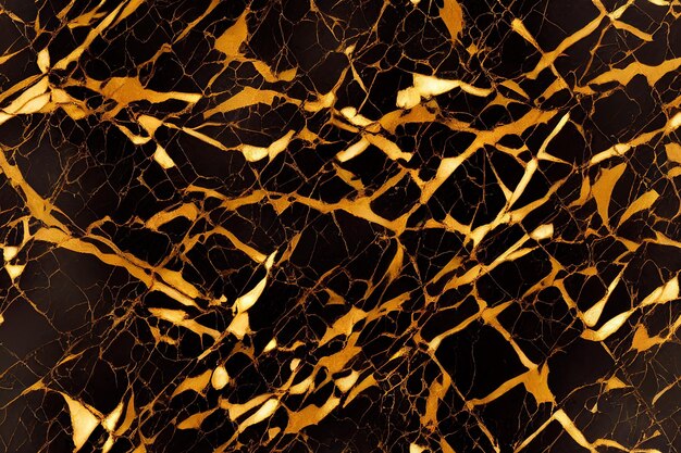 Textura abstracta de mármol dorado y negro