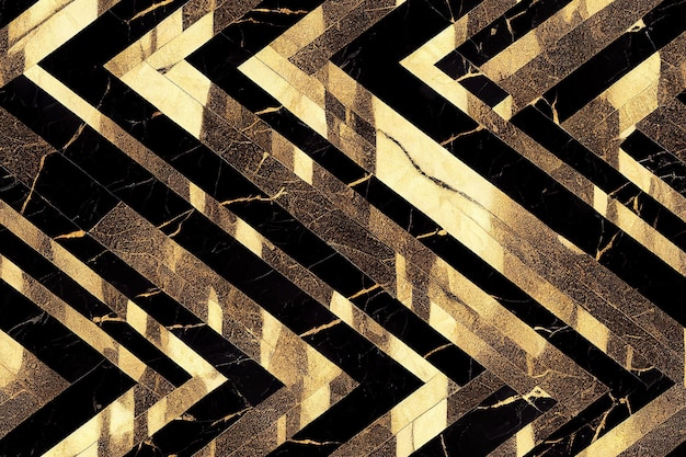 Textura abstracta de mármol dorado y negro