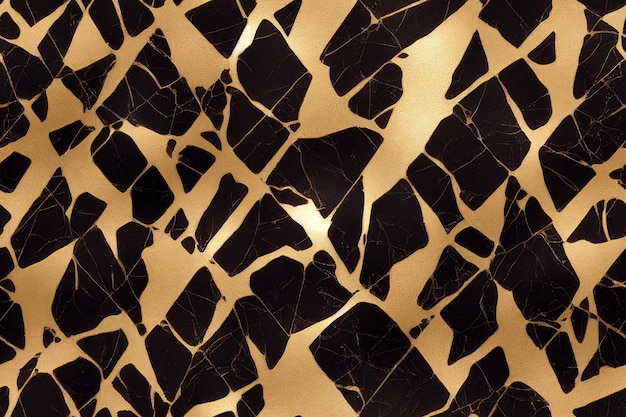 Textura abstracta de mármol dorado y negro