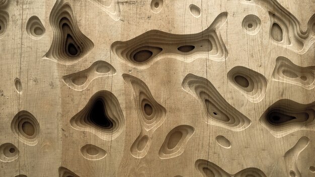 Textura abstracta de relieve hecha de madera, piedra u otro material. Ilustración 3d, renderizado 3d.