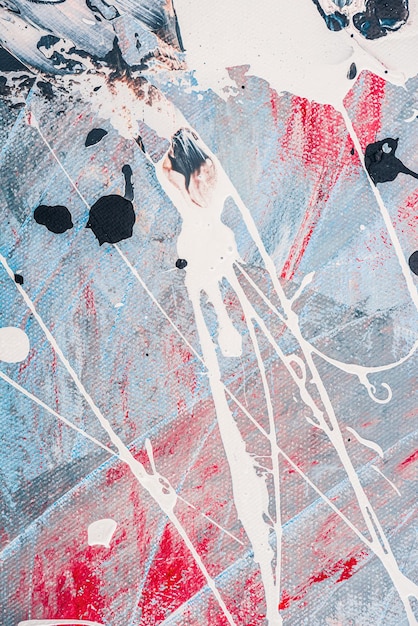 textura abstracta con salpicaduras de pintura al óleo blanca y negra
