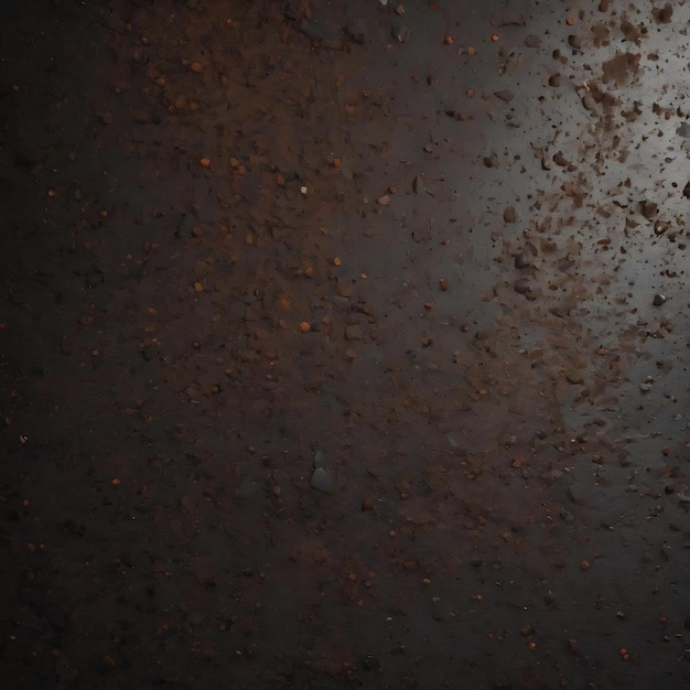 Foto textura abstracta de la superficie del suelo oscura con partículas de polvo