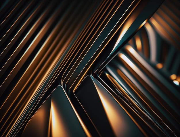 Textura abstracta de tecnología moderna con líneas metálicas diagonales creadas con tecnología de IA generativa